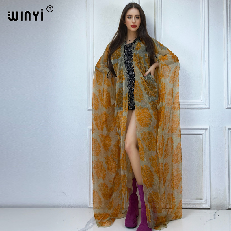 Cover Up Kaftan - WINYI maxi kimono zomer Perspectief sexy