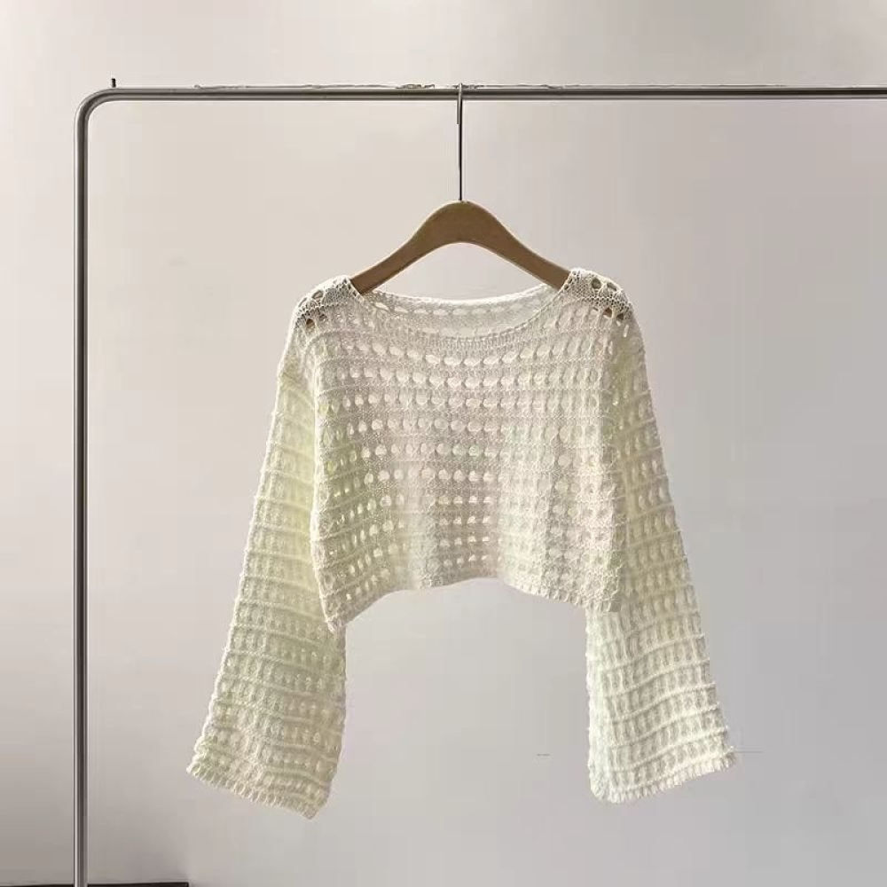 Dames zomer gebreide trui, Fra - Crop Top Crochet recensie en prijs