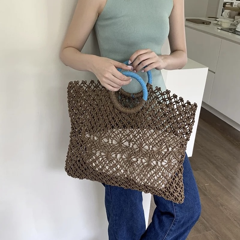 Boho geweven stro draagtas voo - Tote Bag Beach recensie en prijs