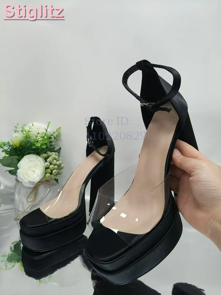 Lichtblauwe satijnen sandalen  - Sandal Strappy Heeled recensie en prijs
