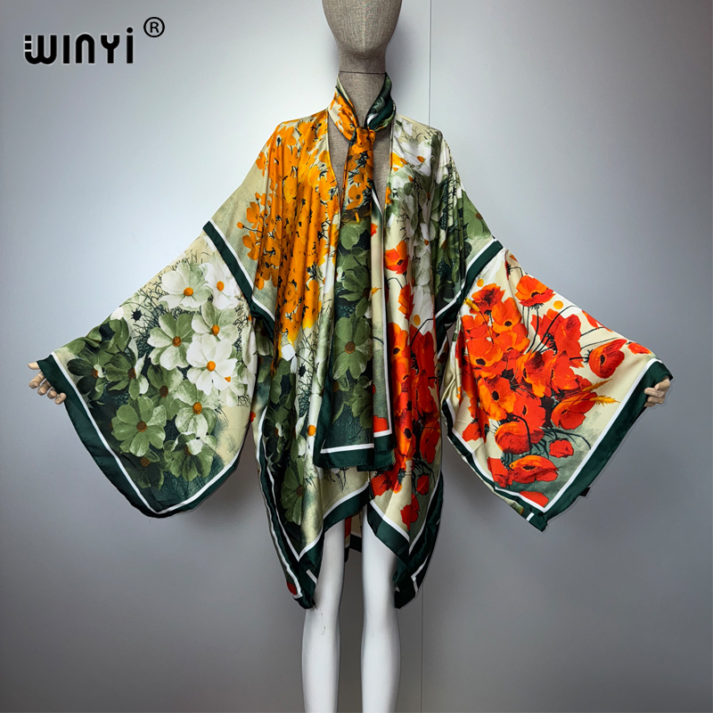 WINYI zomer kimonosilk gevoel  - Cover Up Kaftan recensie en prijs