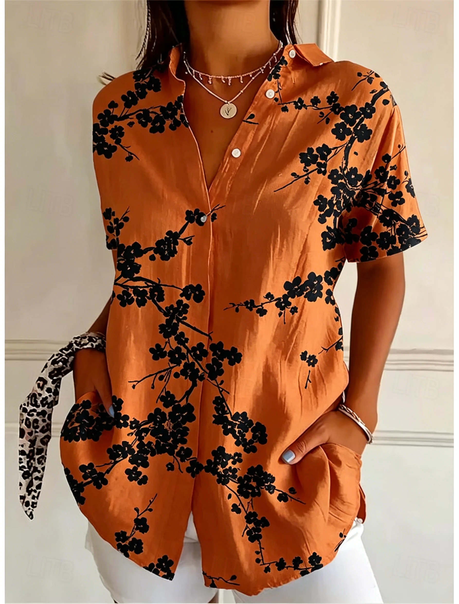 Dames overhemd met korte mouwe - Romper Floral Print recensie en prijs